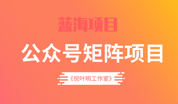 蓝海公众号矩阵项目训练营，0粉冷启动，公众号矩阵账号粉丝突破30w-问小徐资源库