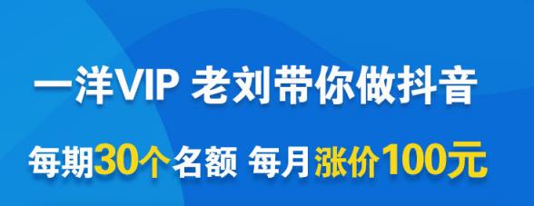 一洋电商抖音VIP，每月集训课+实时答疑+资源共享+联盟合作价值580元-问小徐资源库