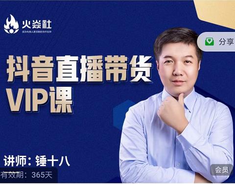 锤十八-抖音直播带货VIP课，专注直播带货有效盈利模式-问小徐资源库