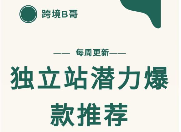 【跨境B哥】独立站潜力爆款选品推荐，测款出单率高达百分之80（每周更新）-问小徐资源库