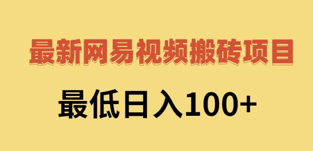 2022网易视频搬砖赚钱，日收益120（视频教程+文档）-问小徐资源库