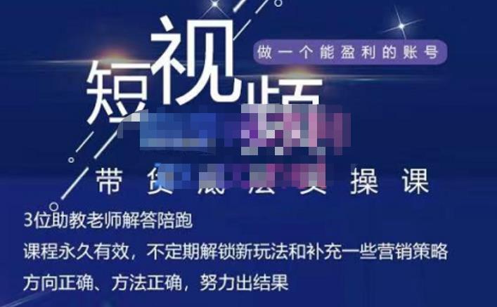 吴Sir·短视频带货底层实操课，教你如何选爆品、了解获短视频流量密码，正确起号-问小徐资源库