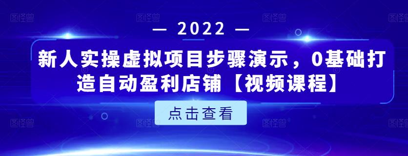 新人实操虚拟项目步骤演示，0基础打造自动盈利店铺【视频课程】-问小徐资源库