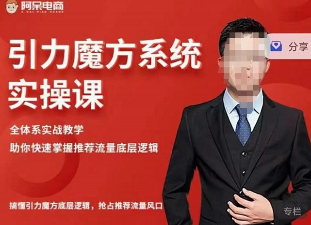 阿呆-引力魔方系统实操课，全体系实战教学，助你快速掌握推荐流量底层逻辑-问小徐资源库