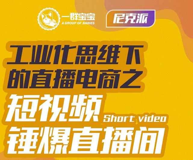尼克派·工业化思维下的直播电商之短视频锤爆直播间，听话照做执行爆单-问小徐资源库