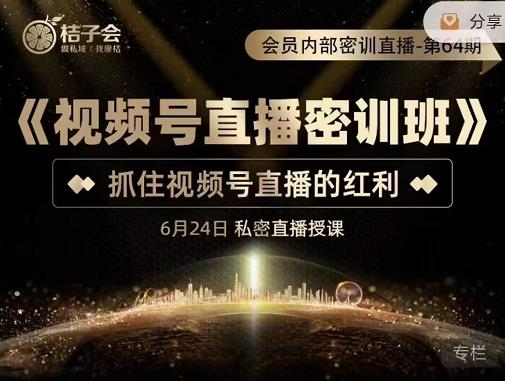 《视频号直播密训班》，抓住视频号直播的红利 价值12800-问小徐资源库