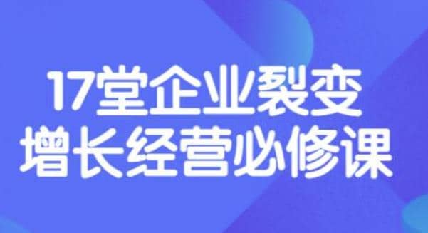 《盈利增长17堂必修课》企业裂变增长的经营智慧，带你了解增长的本质-问小徐资源库