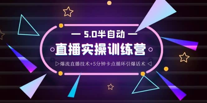 蚂蚁·5.0半自动直播2345打法，半自动爆流直播技术+5分钟卡点循环引爆话术-问小徐资源库