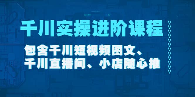 千川实操进阶课程（11月更新）包含千川短视频图文、千川直播间、小店随心推-问小徐资源库