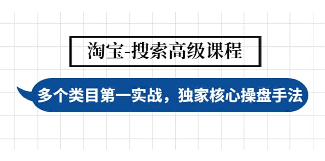 淘宝-搜索高级课程：多个类目第一实战，独家核心操盘手法-问小徐资源库