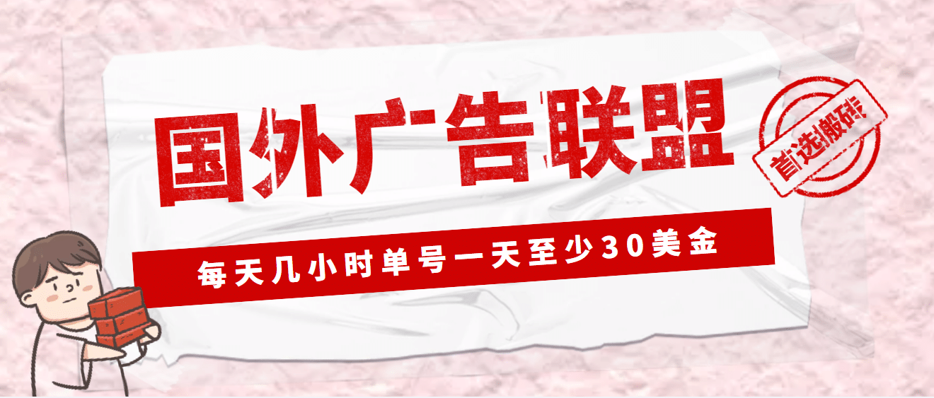 外面收费1980最新国外LEAD广告联盟搬砖项目，单号一天至少30美元(详细教程)-问小徐资源库