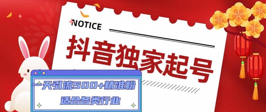 抖音独家起号，适合各类行业（9节视频课）-问小徐资源库