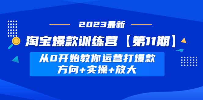 淘宝爆款训练营【第11期】 从0开始教你运营打爆款，方向+实操+放大-问小徐资源库