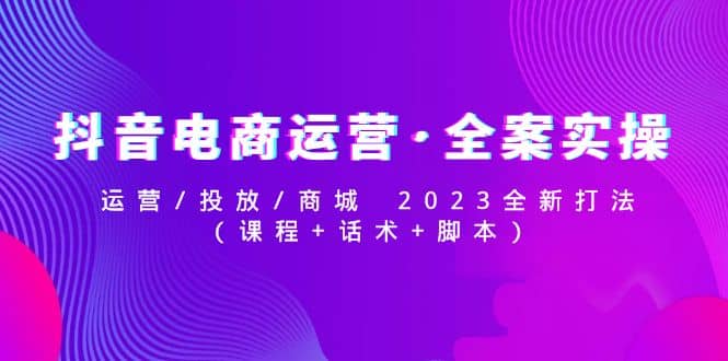 抖音电商运营·全案实操：运营/投放/商城 2023全新打法-问小徐资源库