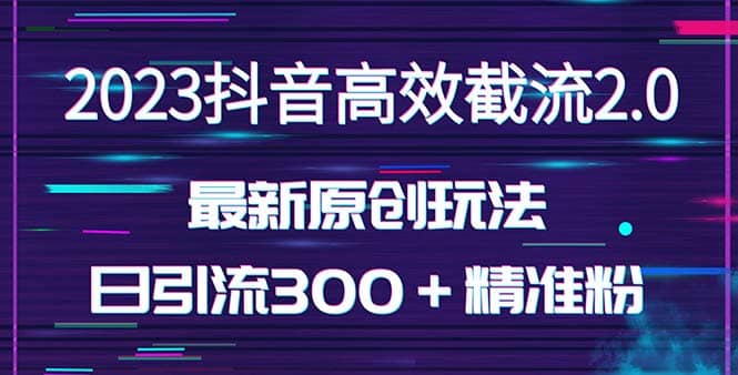 日引300＋创业粉，独家抖音高效截流2.0玩法（价值1280）-问小徐资源库