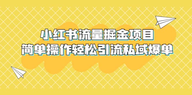 外面收费398小红书流量掘金项目，简单操作轻松引流私域爆单-问小徐资源库
