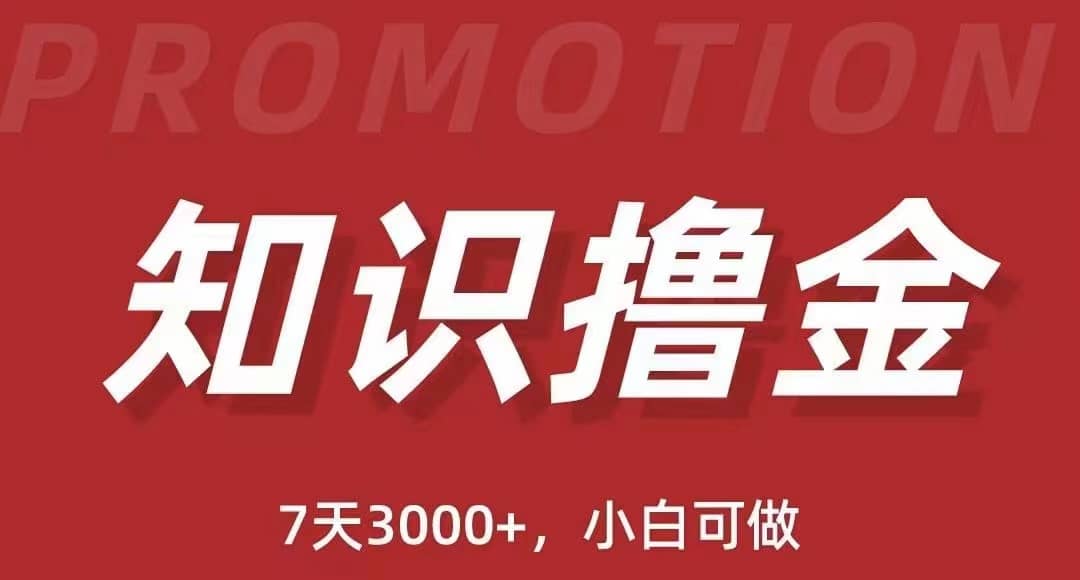 抖音知识撸金项目：执行力强当天见收益(教程+资料)-问小徐资源库