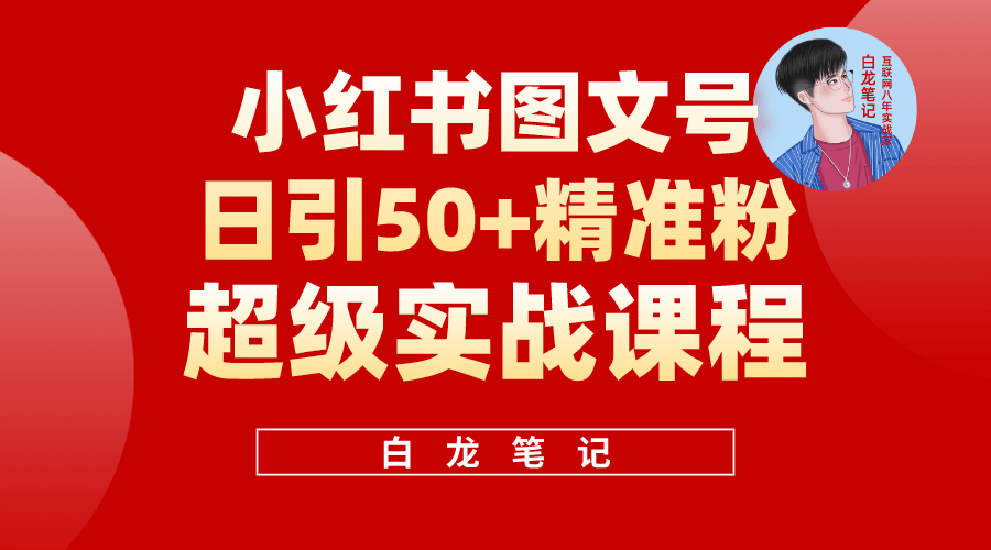 小红书图文号日引50+精准流量，超级实战的小红书引流课，非常适合新手-问小徐资源库