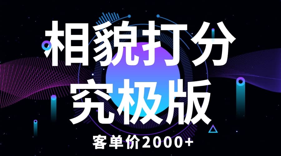 相貌打分究极版，客单价2000+纯新手小白就可操作的项目-问小徐资源库