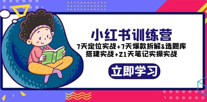 小红书训练营：7天定位实战+7天爆款拆解+选题库搭建实战+21天笔记实操实战-问小徐资源库