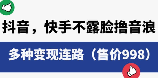抖音，快手不露脸撸音浪项目，多种变现连路（售价998）-问小徐资源库