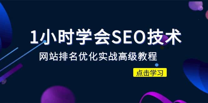1小时学会SEO技术 网站排名优化实战高级教程-秒杀市面95%收费几千的SEO教程-问小徐资源库