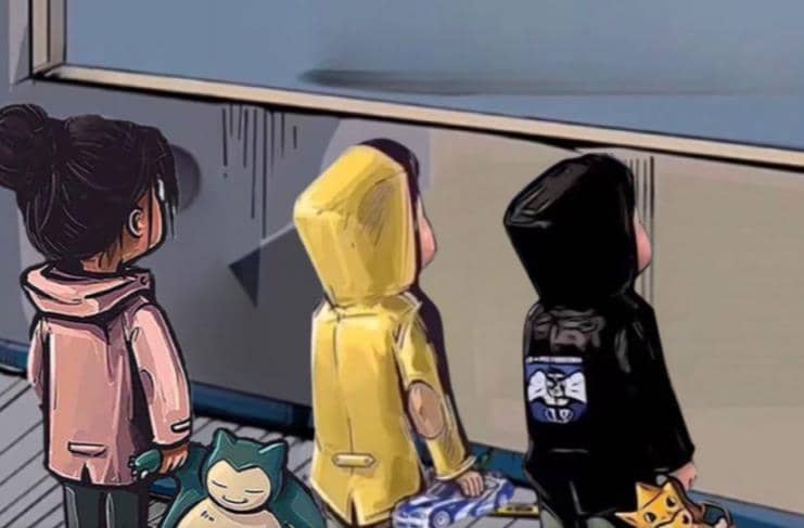 橱窗看车男孩汽车头像制作项目-问小徐资源库