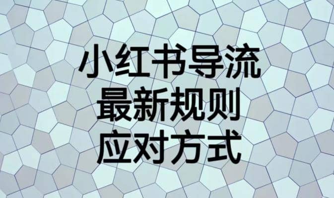 小红书导流最新规则应对方式【揭秘】-问小徐资源库