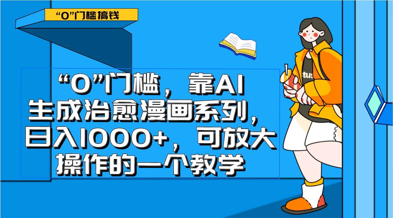 0门槛，靠AI生成治愈漫画系列，日入1000+，可放大操作的一个教学-问小徐资源库