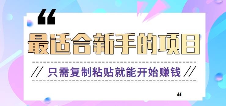 2024最适合新手操作的项目，新手小白只需复制粘贴就能开始赚钱【视频教程+软件】-问小徐资源库