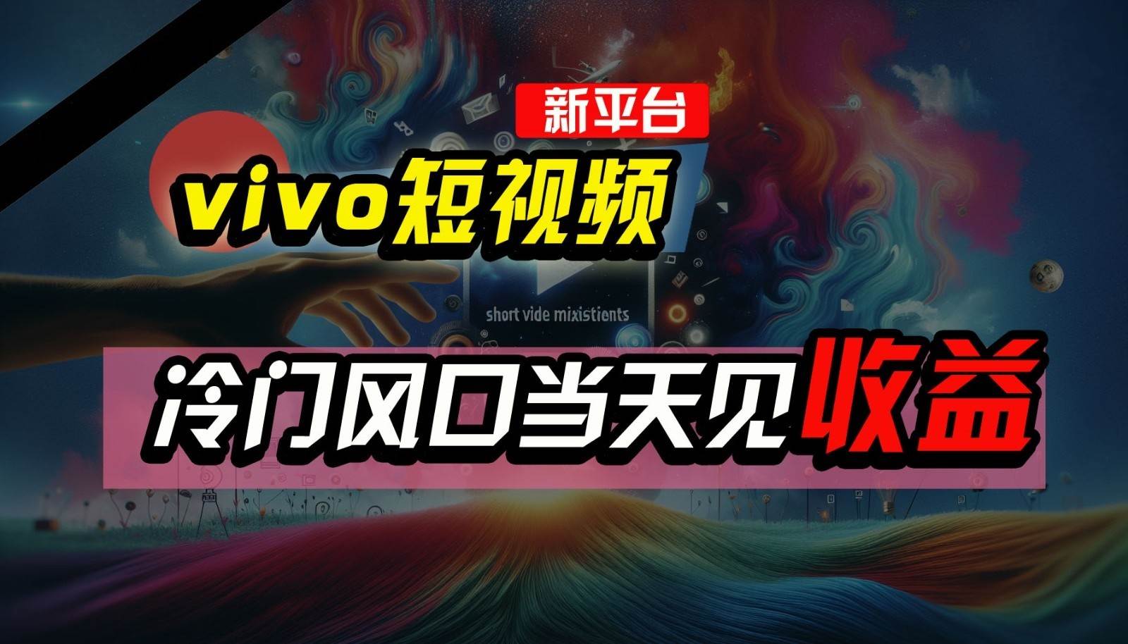 全新平台vivo短视频，新风口AI混剪无脑搬运，冷门风口当天见收益，7天撸了2300+了-问小徐资源库