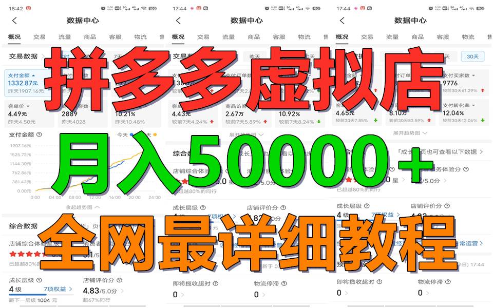 拼多多虚拟电商训练营月入50000+你也行，暴利稳定长久，副业首选-问小徐资源库