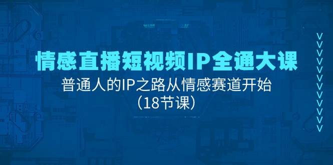 情感直播短视频IP全通大课，普通人的IP之路从情感赛道开始（18节课）-问小徐资源库