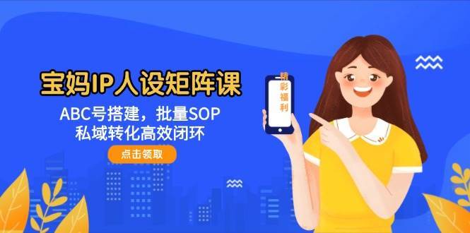 宝妈IP人设矩阵课：ABC号搭建，批量SOP，私域转化高效闭环-问小徐资源库