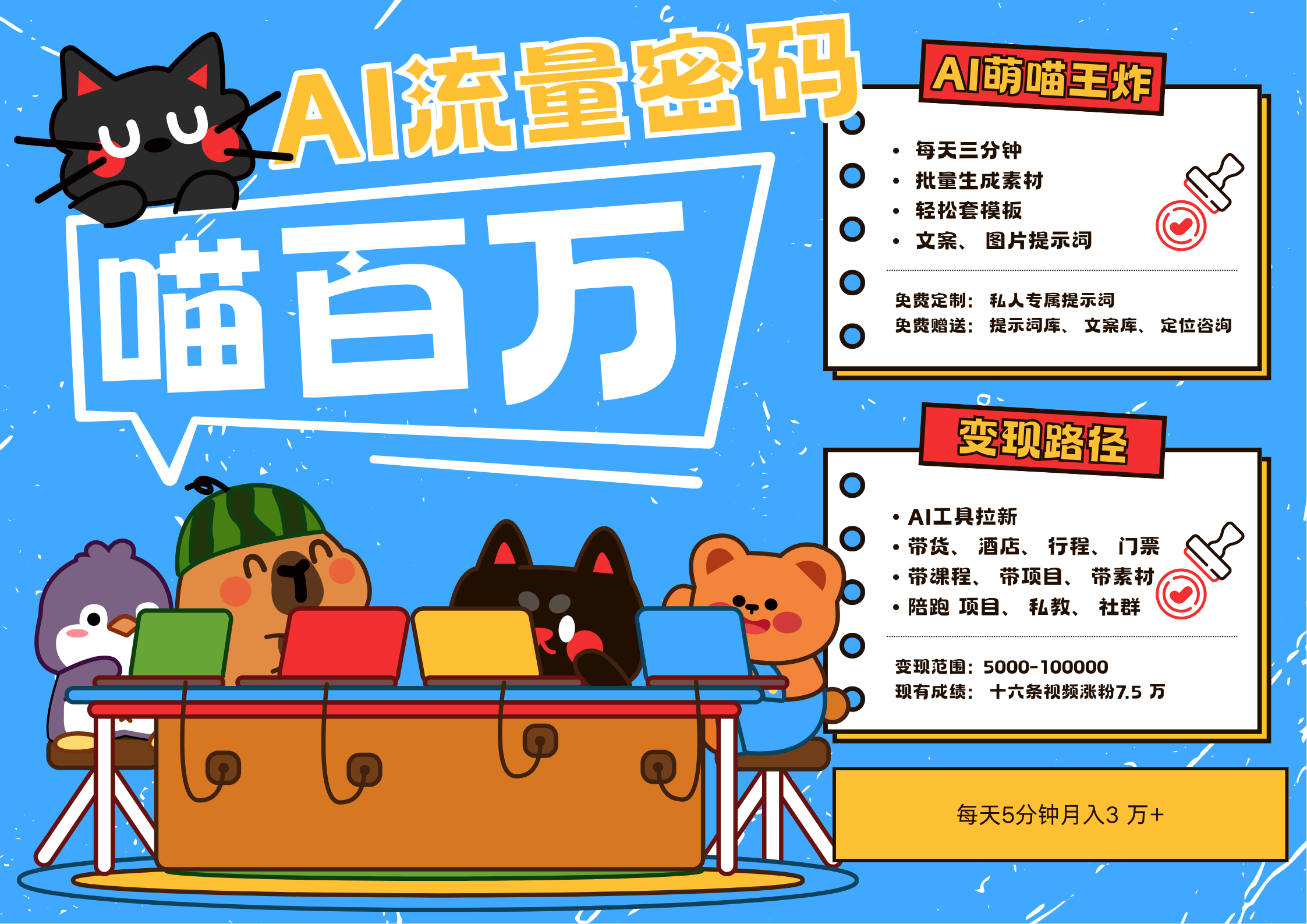 AI+宠物+旅行，2025最火流量密码 轻松用AI宠物做文旅账号，N种变现渠道月入五位数-问小徐资源库