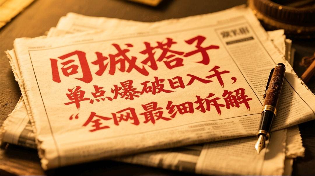 同城搭子群19.9单点爆破日入千，搭子组局月入万，全网最细拆解-问小徐资源库