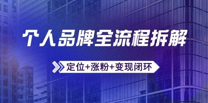 个人品牌全流程拆解：定位+涨粉+变现闭环，微信生态运营与资源整合-问小徐资源库