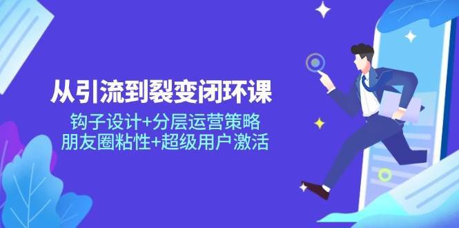 从引流到裂变闭环课：钩子设计+分层运营策略，朋友圈粘性+超级用户激活-问小徐资源库