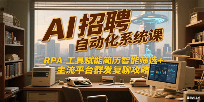 AI招聘自动化系统课，RPA工具赋能简历智能筛选+主流平台群发复聊全攻略-问小徐资源库