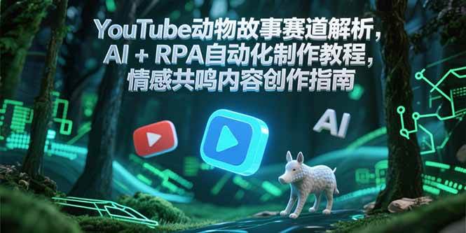 YouTube动物故事赛道解析，AI+RPA自动化制作教程，情感共鸣内容创作指南-问小徐资源库