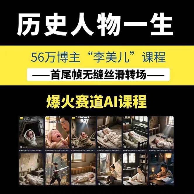 图片[2]-AI历史人物短视频创作，含IP打造、首尾帧无缝转场、智能体视频制作等核心教学内容-问小徐资源库