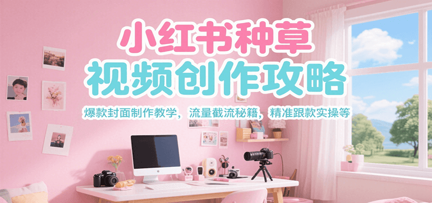 小红书种草视频创作攻略，爆款封面制作教学 ，流量截流秘籍 ，精准跟款实操等-问小徐资源库