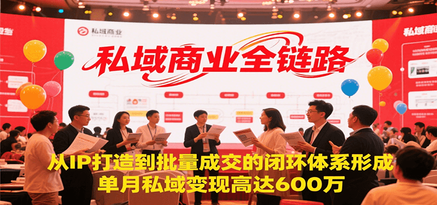 私域商业全链路，从IP打造到批量成交的闭环体系形成，单月私域变现600万-问小徐资源库