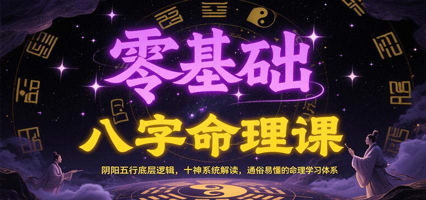 零基础八字命理课：阴阳五行底层逻辑，十神系统解读，通俗易懂的命理学习体系-问小徐资源库