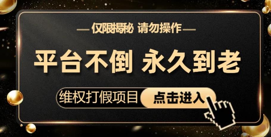 维权打假项目，电商平台不倒，项目长久到老，零投入，高回报，日入1000+（仅揭秘，勿操作）-问小徐资源库
