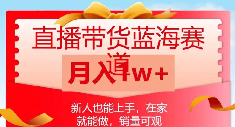 直播带货蓝海赛道，新人也能上手，在家就能做，销量可观，月入1w【揭秘】-问小徐资源库