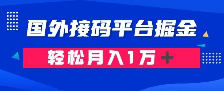 通过国外接码平台掘金：成本1.3，利润10＋，轻松月入1万＋【揭秘】-问小徐资源库
