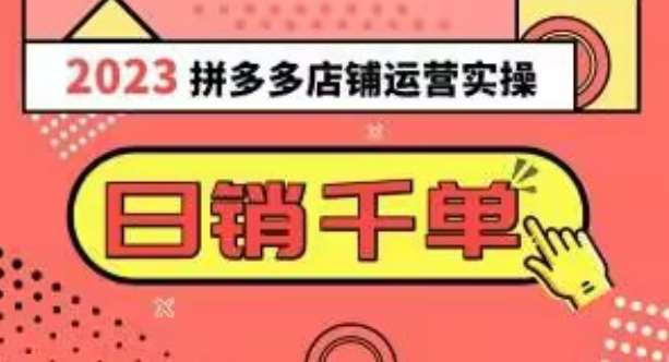 2023拼多多运营实操，每天30分钟日销1000＋，爆款选品技巧大全（10节课）-问小徐资源库