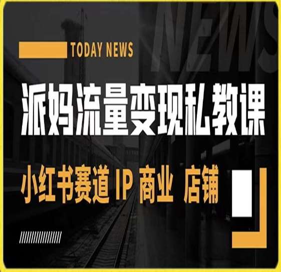 派妈流量变现私教课，小红书赛道IP  商业  店铺 -问小徐资源库
