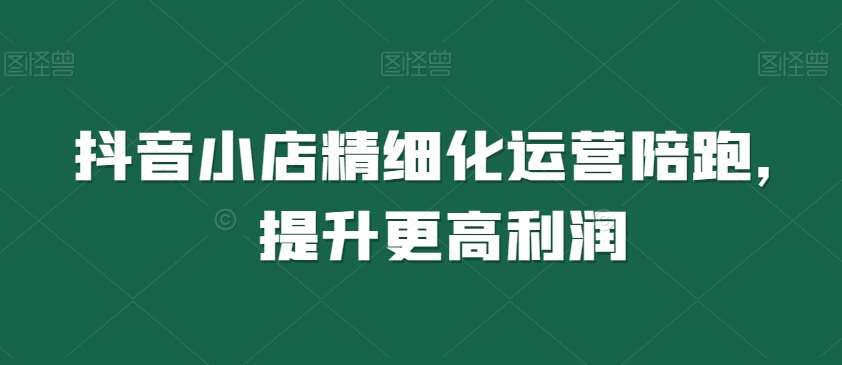 抖音小店精细化运营陪跑，提升更高利润-问小徐资源库